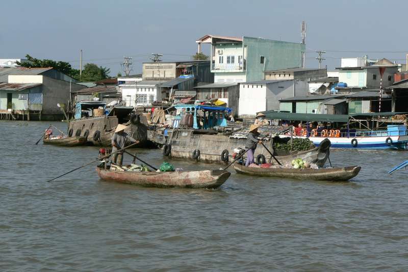 21 DELTA DEL MEKONG Mercato Galleggiante